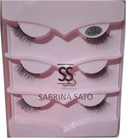 Cílios Postiços, Modelo Gatinha, 3 Pares, Estilo Natural, Acabamento Premium, Alongar Parte Externa - Maquiagem SSabrina Sato