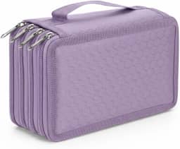 Estojo Escolar Multiuso | Grande Capacidade, 4 Divisórias e Espaço Para Até 72 Canetas/Lápis (Lilás)