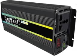 Inversor de energia de onda senoidal pura 4000W DC 12V/ 24V/ 48v/ 60v para conversor AC 220V inversor de energia solar, com tomada AC e display LCD