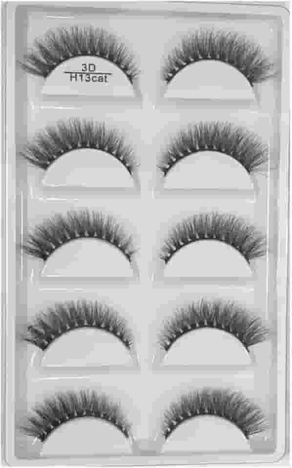 Cílios Postiços 3D Modelo H13 CAT - 5 Pares