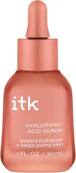 ITK Sérum de ácido hialurônico com niacinamida e esqualano – Soro hidratante e antienvelhecimento para o rosto – Soro hidratante facial com hidratação profunda para pele sensível + seca – vegano +