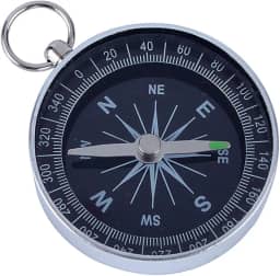 Bússola de Bolso Prata Portátil Prata Bússola de Bolso para Acampamento Ao Ar Livre Caminhadas Navegação Esportiva