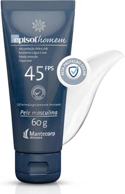 Protetor Solar Facial Episol Homem Fps 45 - 60g - Controle da Oleosidade - Toque Seco - Multicor - Mantecorp