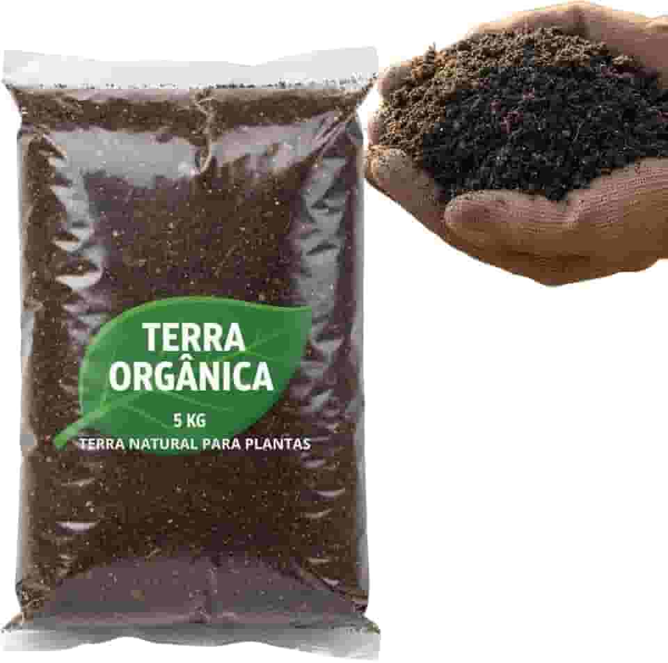 Terra Vegetal Orgânica 5kg 100% Natural para Plantas, Mudas, Vasos, Hortas e Jardins – Ideal para Cultivo Doméstico e Jardinagem