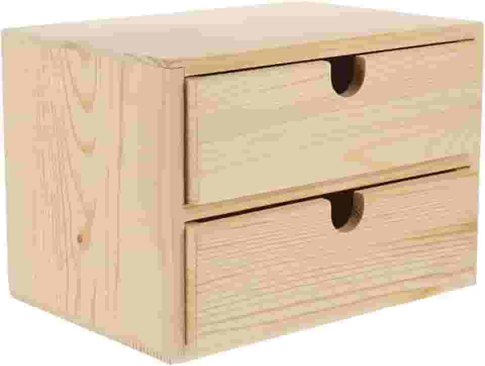 UxicRuya Organizador de Maquiagem de Madeira com Gavetas Deslizantes, Porta-joias para Brincos E Decoração para Casa