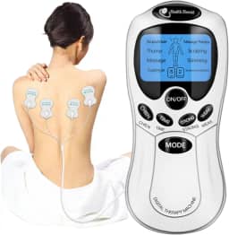 Aparelho TENS de Eletroestimulação para Fisioterapia - Portátil e Eficiente para Alívio de Dores Musculares, Massageador Muscular Acunputura - 4 eletrodos (110v/220v)