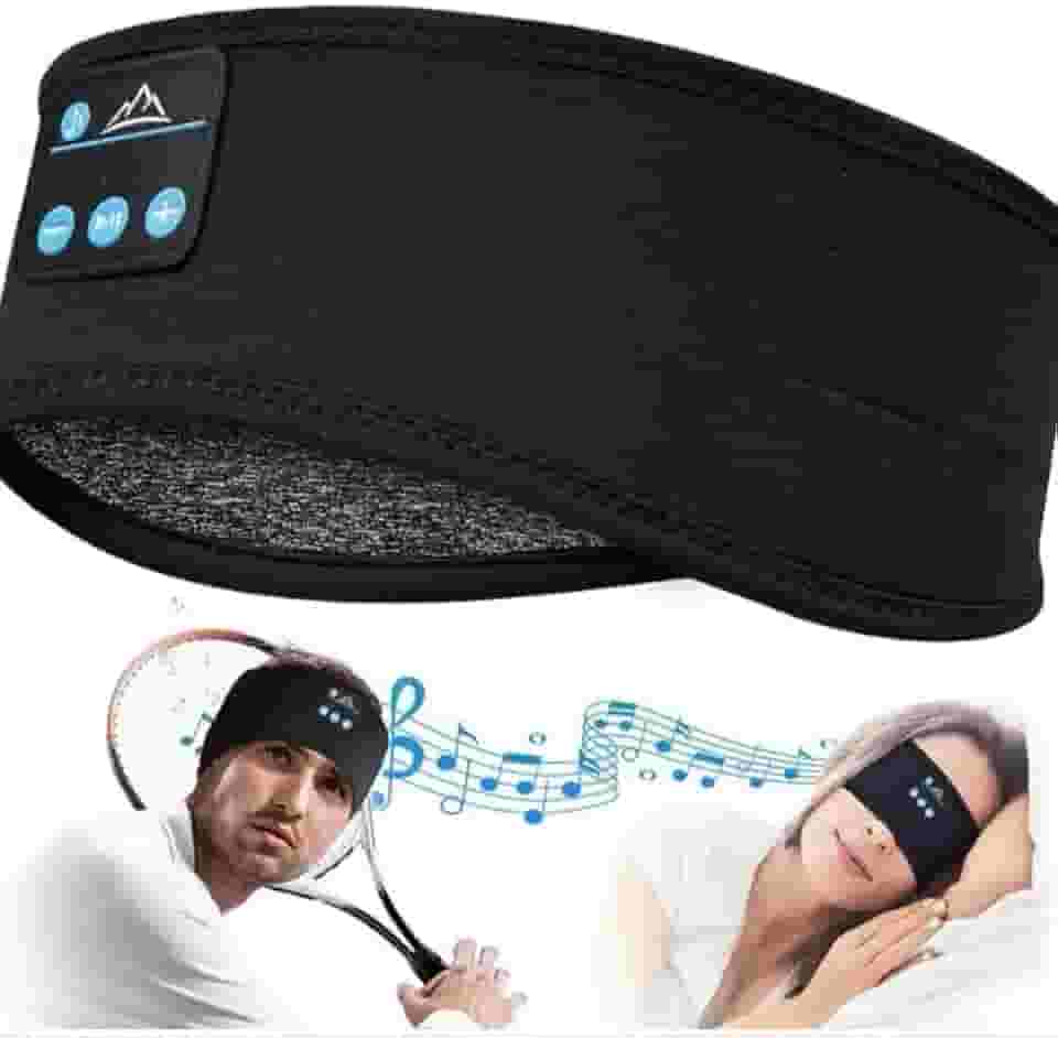 Bandana com Fones de ouvido para dormir Bluetooth sem fio, fones de ouvido esportivos com alto-falantes estéreo HD ultrafinos para dormir treinar correr ioga insônia viagem meditação