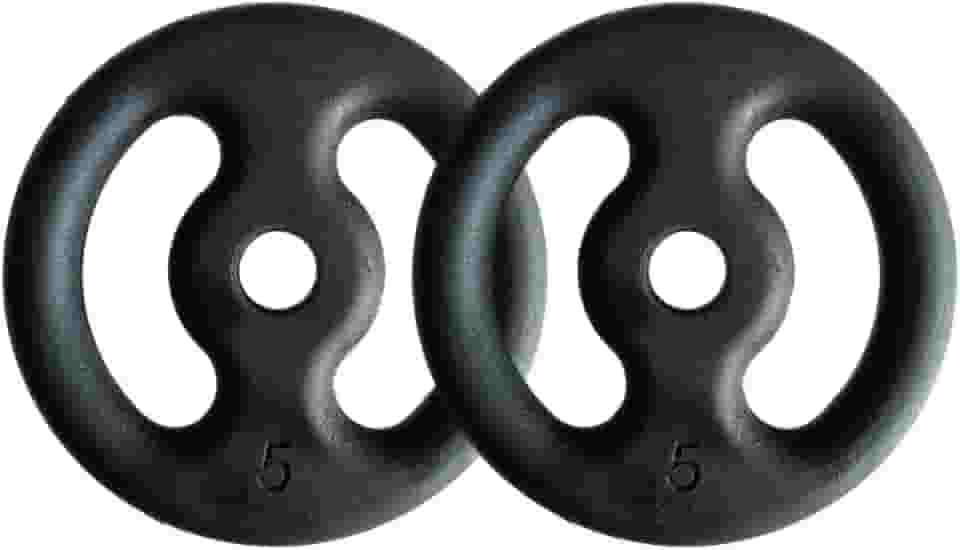 Kit Com 02 Anilhas De Ferro Fundido De 5kg