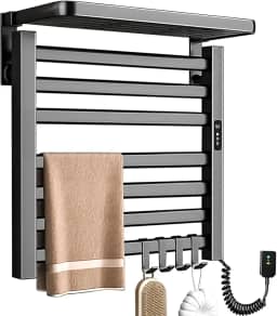 220V Toalheiro Termico, 7 Barras, Secador de Toalhas Eletrico, Aquecedor de Toalha para Banheiro, Aquecedor de Toalha, Toalheiro Eletrico, Secador de Toalha, Cabo de Alimentação de 1,2 M