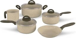 Brinox - Jogo de Panelas 5 Peças Ceramic Life Suprema - Vanilla