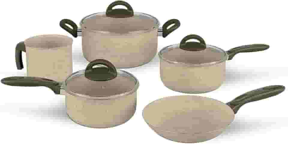 Brinox - Jogo de Panelas 5 Peças Ceramic Life Suprema - Vanilla