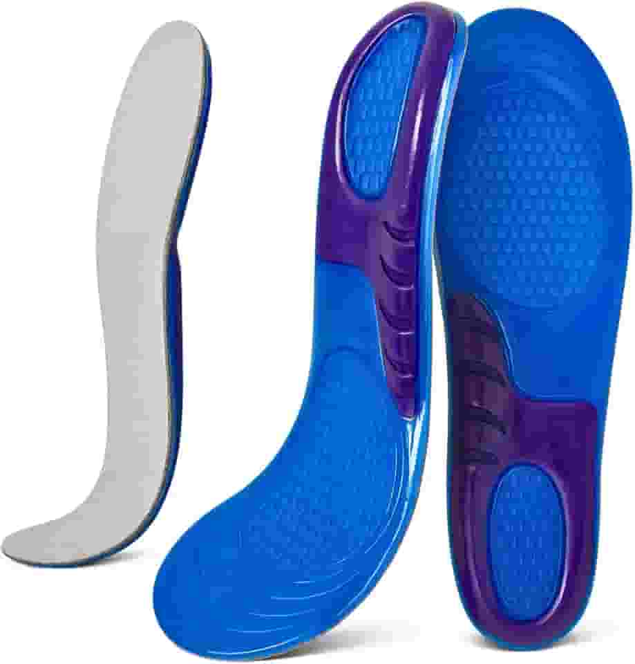 Palmilha Ortopédica em Gel, Silicone Macio Confortável, Ajustável, para Alívio de Dores nos Pés, Fascite Plantar, Ideal para Atletas, Tênis, Sapatilhas e Calçados Esportivos