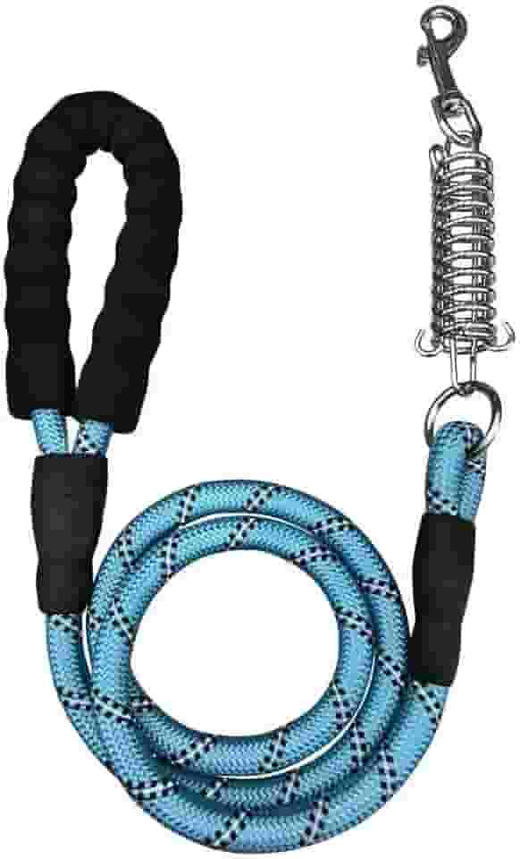 Guia De Passeio Com Mola Amortecedor Resistente Cachorro Grande Médio Porte(Azul,1)