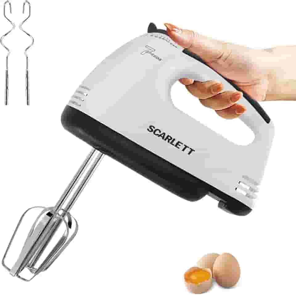 Batedeira 110v, Batedeira de Mão, Batedeira Portatil 110v, 260W Sistema de Refrigeração Multidirecional, Batedeira Planetaria, Dupla Haste Multivelocidade Batedor de Ovos