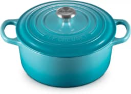 Le Creuset Panela Redonda 22 cm Ferro Fundido Esmaltado Signature Azul Caribe