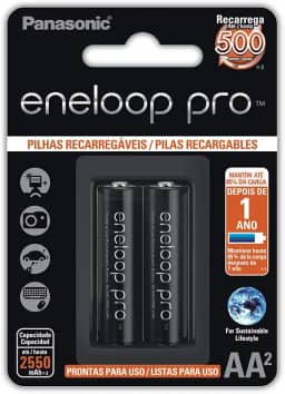 Pilha Recarregável PRO AA, Eneloop, BK-3HCCE/2BB