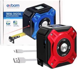 Medidor a Laser Digital Multifuncional Alcance de 50m Vermelha