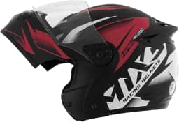MIXS Capacete Escamoteável Gladiator Storm, Vermelho Fosco, Tam. 58