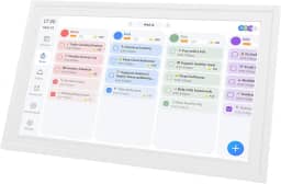 SUNGOOYUE Calendário Digital Inteligente, Porta-retratos Com Tela Sensível Ao Toque de 15,6 Espaços e Organizador Familiar para Montagem na Parede de Escritório Doméstico ou Suporte de (Branco Puro)