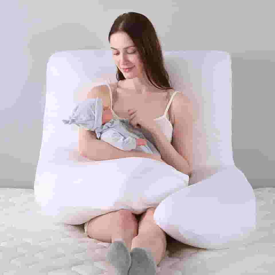 Travesseiro Para Grávida Gestante Cor (Branco)