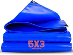 Lona Azul Impermeável Piscina, Toldos, Caminhão 75G 5x3