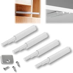 Kit 4 Fecho Pulsador Magnético Branco Toque Sobrepor Tip-on Push Open Porta Armário Gaveta Feicho toc Sistema Click touch on
