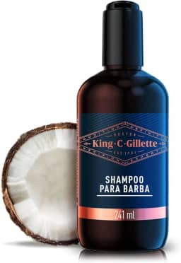 KING C. GILLETTE, Shampoo para Barba 241ml, Produtos para barba, Cuidado da barba, Shampoo para homens, Rotina para barba