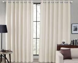 Cortina Tecido Blackout Corta Luz 80% para Sala, Quarto e Escritório 2,70 X 2,30m (Palha)