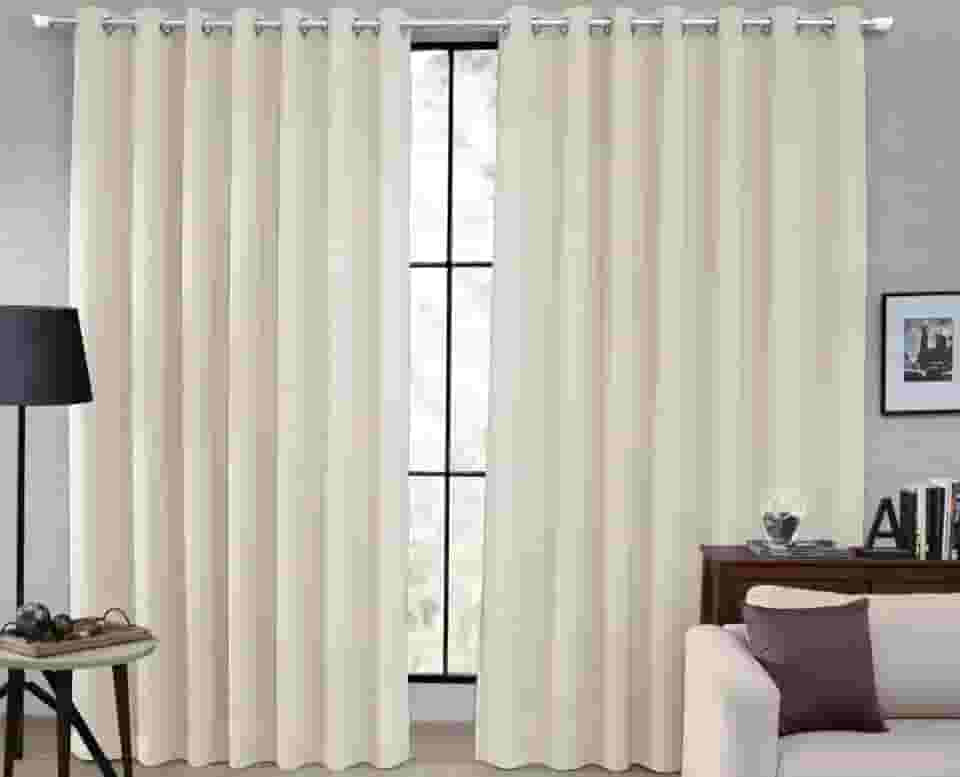 Cortina Tecido Blackout Corta Luz 80% para Sala, Quarto e Escritório 2,70 X 2,30m (Palha)