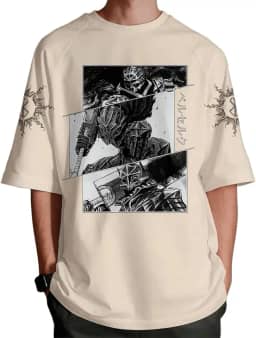 Camiseta Masculina Oversized Larga Streetwear Bersek Geek Estampa Algodão Premium 30.1