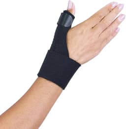 Kestal Munhequeira Tala Polegar Ajustável Neosoft, protetor de punho, órtese Preto, Único ajustável