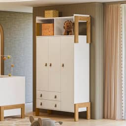 Guarda Roupa Roupeiro Infantil Fantasia 4375 Qmovi Branco Acetinado