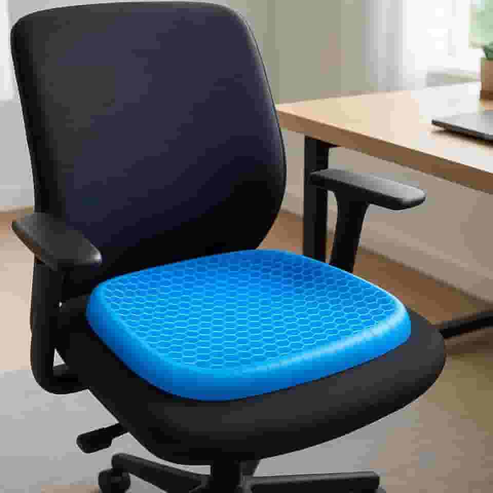 Almofada Ortopédica Em Gel De Silicone Para Assento, Cóccix, Coluna E Hemorroida, Com Capa Lavável, Antiderrapante E Estrutura Ventilada Favo De Mel, Marca VARENZIA