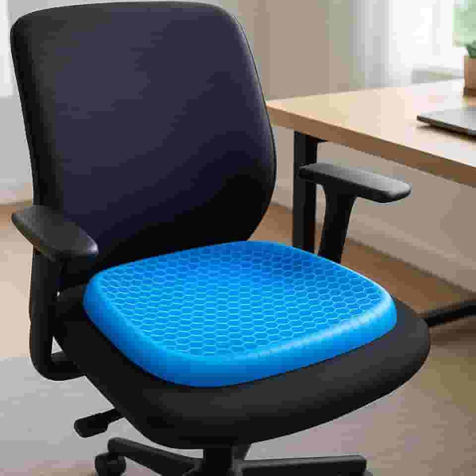 Almofada Ortopédica Em Gel De Silicone Para Assento, Cóccix, Coluna E Hemorroida, Com Capa Lavável, Antiderrapante E Estrutura Ventilada Favo De Mel, Marca VARENZIA