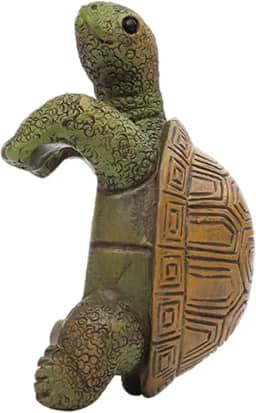 Gralara Vaso de Flores de Tartaruga, Coleção de Ornamentos para Tanque, Presente, Pequena Estátua de Tartaruga Pendurada, Escultura de Jardim para Gramado E P, em Pé