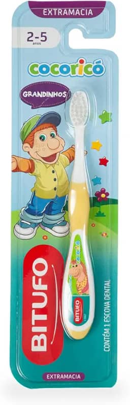 Bitufo Escova De Dente Infantil Cocoricó Grandinhos Ultramacia Para 2 A 5 Anos