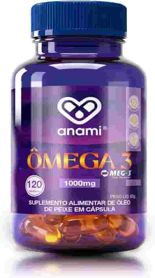 Ômega 3 1000mg MEG-3® – Alta Concentração EPA 550mg DHA 450mg – IFOS – 120 Cápsulas – Anami