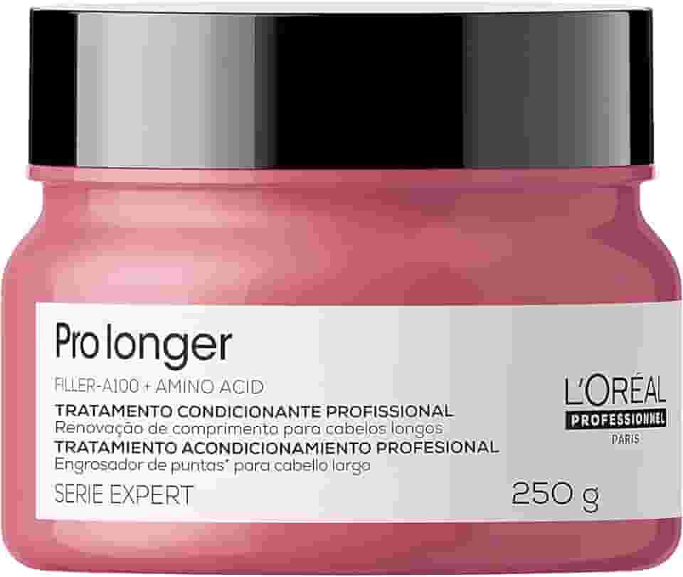 L'Oréal Professionnel Pro Longer, Máscara de Tratamento Capilar para Cabelos Finos e Afinados, Reduz Quebra e Pontas Duplas, Proporciona Brilho, Suavidade e Densidade aos Fios, 250g