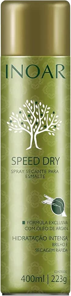 Inoar, Argan Oil, Secante de Unhas, Secagem Rápida e Brilho, Óleo de Argan, Para Unhas Bem Cuidadas, 400ml