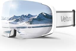 Óculos de esqui para homens, mulheres, adultos e jovens, óculos de snowboard OTG, antineblina, proteção UV, visão ampla