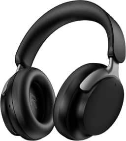 Fones de Ouvido Bluetooth 5.4, Headphone Bluetooth com Cancelamento de Ruido Ativo ANC, Som Surround 3D, Headset com Microfone, Suporte Chamadas de Voz, 55 Horas de Reprodução, Graves Potentes, Preto