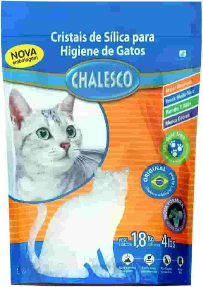Chalesco Areia Higiênica Cristais de Sílica para Gatos 1,8 kg
