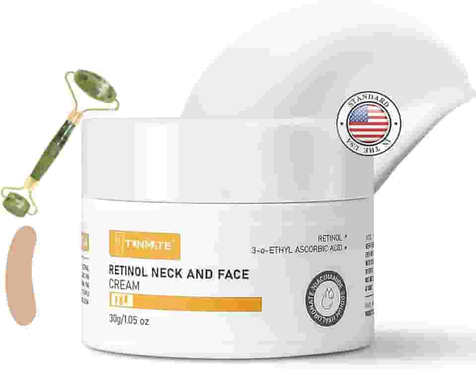 Creme firmador e levanta o pescoço com retinol e ácido hialurônico, hidratante de aveia calmante para rosto e pescoço, Centella Asiatica e manteiga de karité, tratamento diário leve e não oleoso