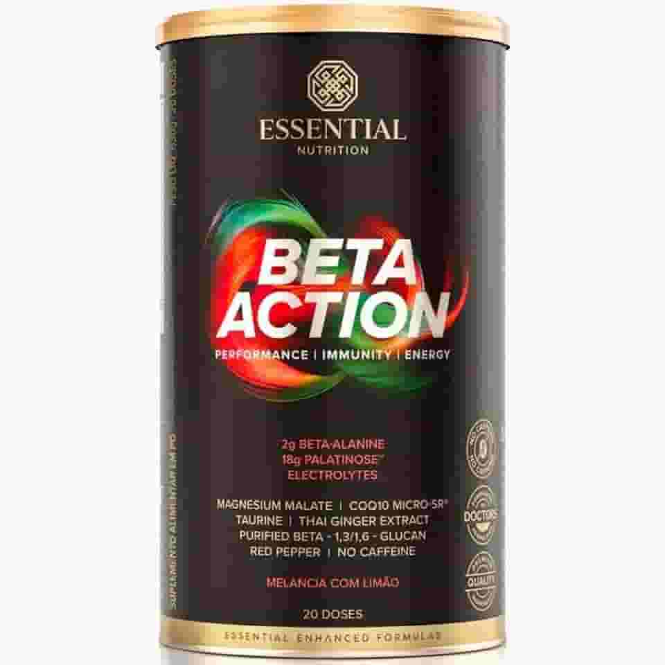 Beta Action Essential Nutrition – Suplemento para Performance e Imunidade, Sabor Melancia com Limão, 20 Doses, 630g