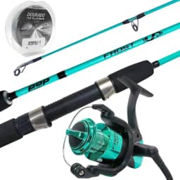 Kit de Pesca Frost Acqua - Vara 1,50m 25Lbs, Molinete 2000 6Kg, Linha Dourado