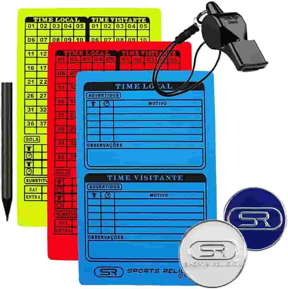 Kit Apito Fox 40 Pearl + Cartão Árbitro Society + Moeda