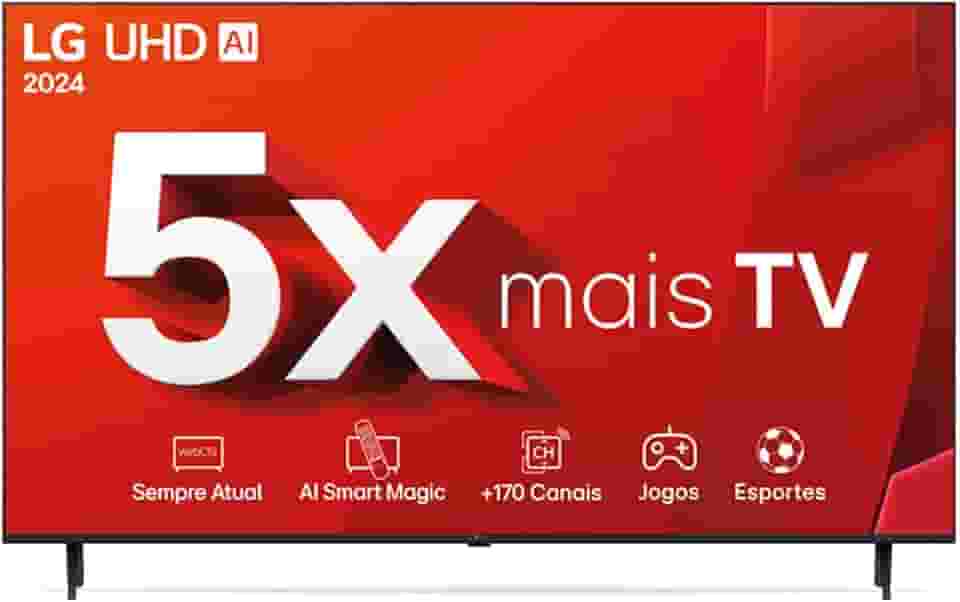 Smart TV 4K 65' LG UHD 65UT9050 Processador α5 Ger7 AI Design Super Slim Alexa/Chromecast integrado webOS 24 Controle Smart Magic