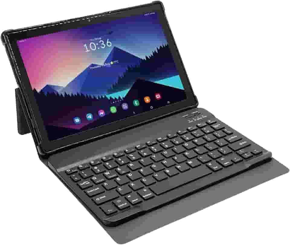 Tablet E1035 10.1" HD+ 256GB/ 8GB RAM Bateria 6000mAh, Octa Core, Câmera 13MP Dual Chip com Capa e Teclado para Estudos e Trabalho (Azul)