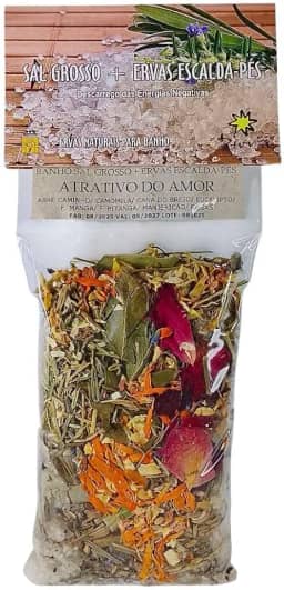 Banho Sal Grosso + Ervas Escalda Pés Atrativo Do Amor Emb.180g