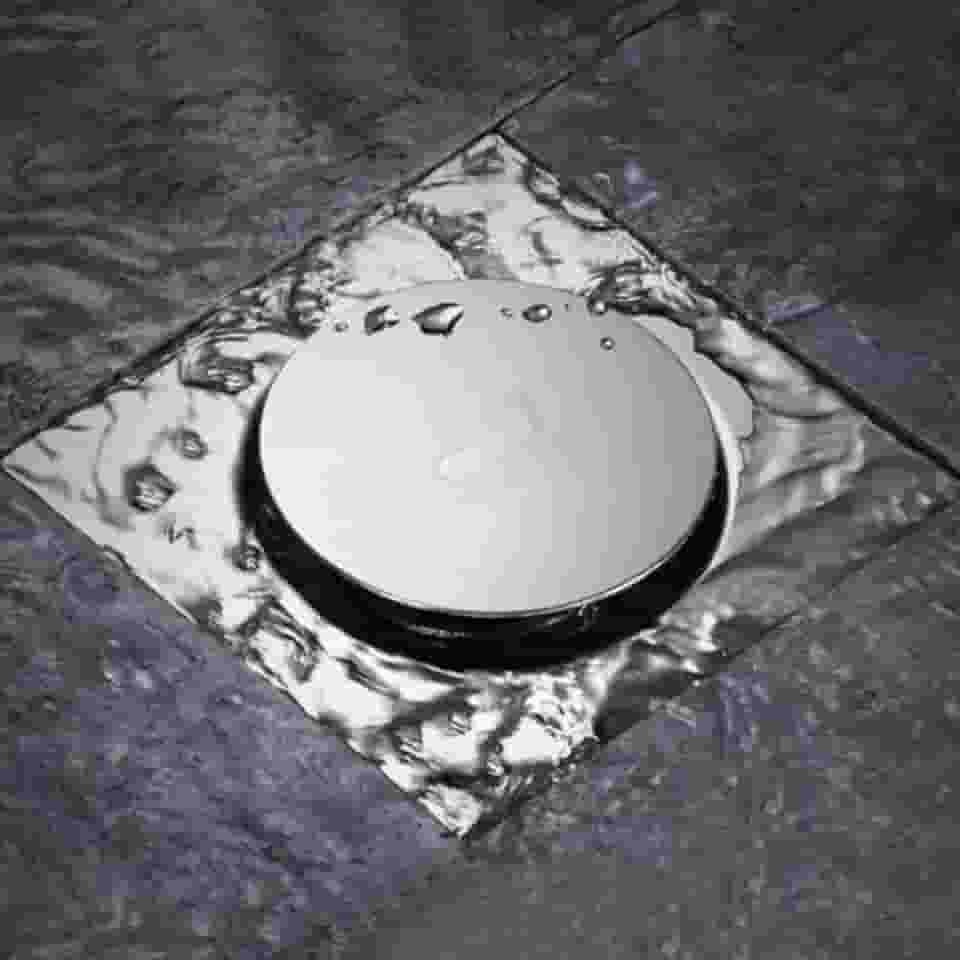 Ralo Inteligente Click 10x10 Cm em Inox com Acabamento Pop Up e Borracha Veda Cheiro + Anti Odor e Insetos para Banheiro – Design Moderno e Prático - Linha Premium